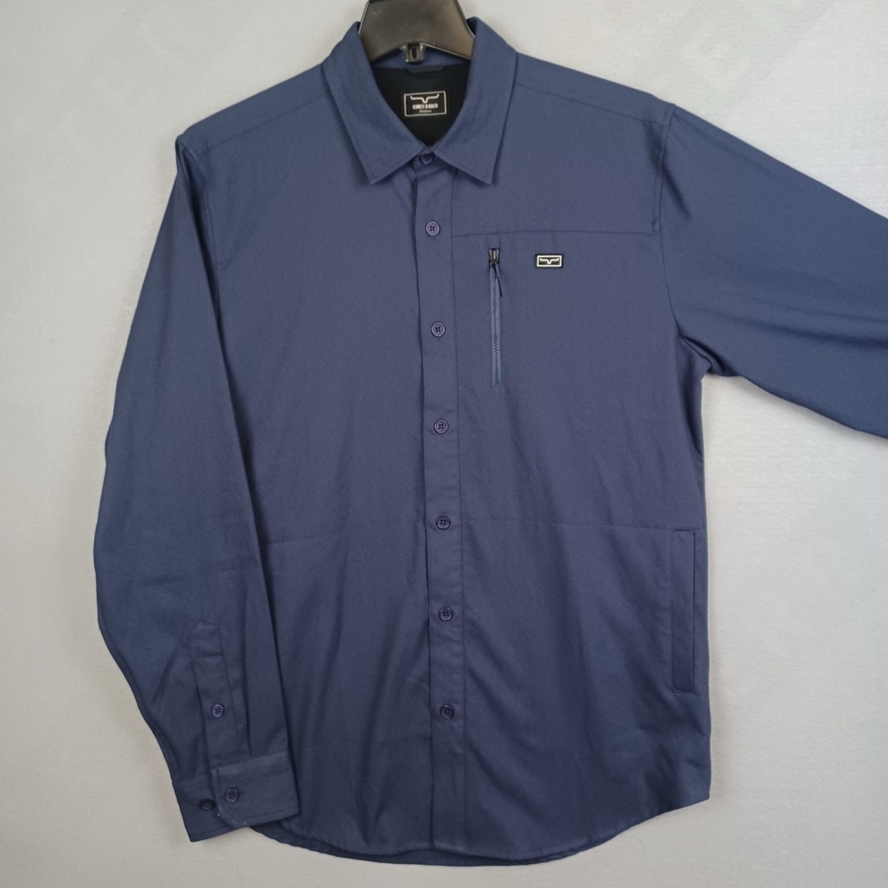 NEW Kimes Ranch Men's Hart Shirt Jacket Kooltex Shacket Size Medium Navy